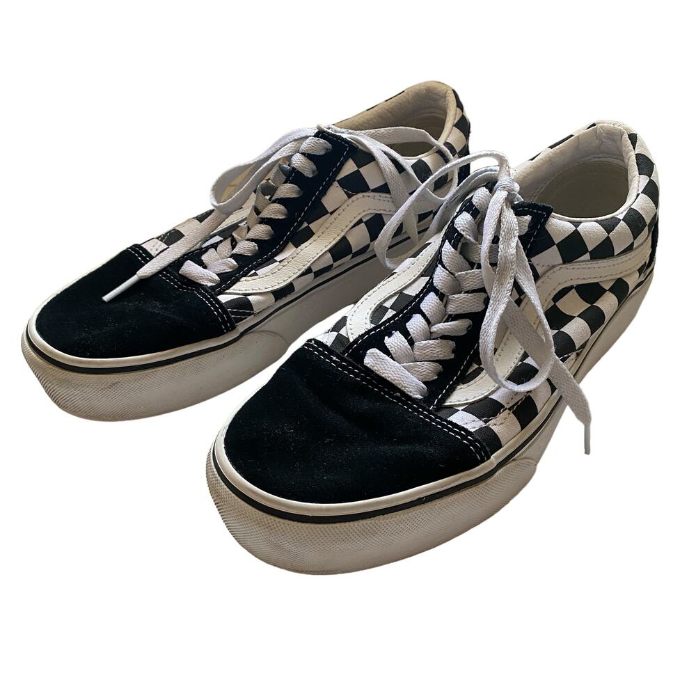 VANS Men's Size 6.5, Women's Size 8 Old Skool Black White Skater Sneakers